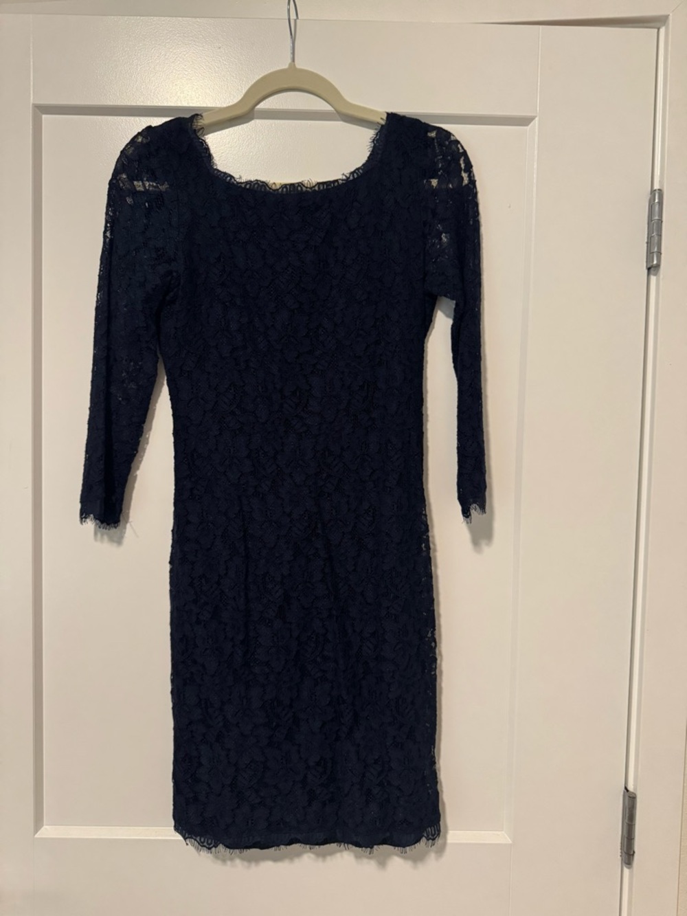 Diane von Furstenberg DVF Zarita Lace Dress Navy Blue Size 4